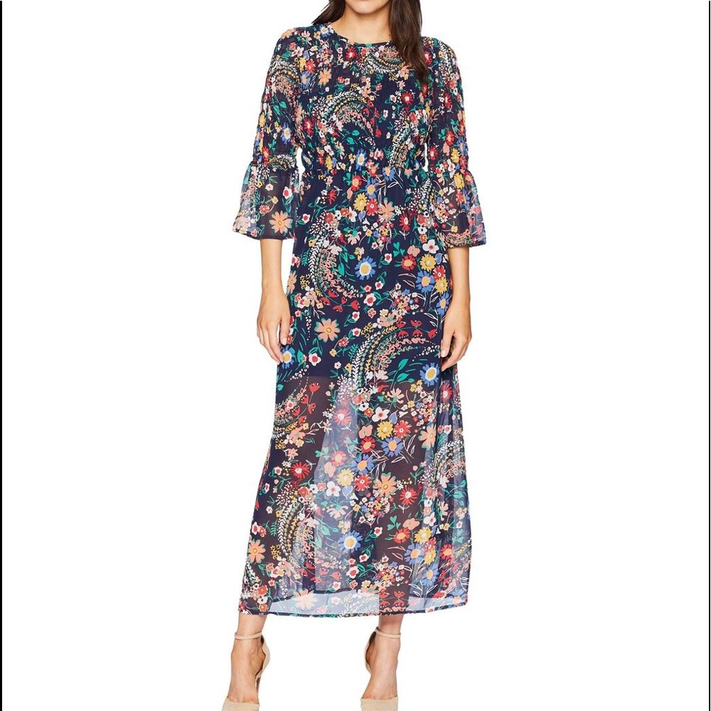 ECI New York, Blue Paisley, maxi dress